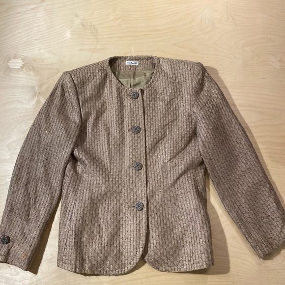 Ann May 100% Woven Silk Blazer size 10 (BT) - Picture 8 of 14